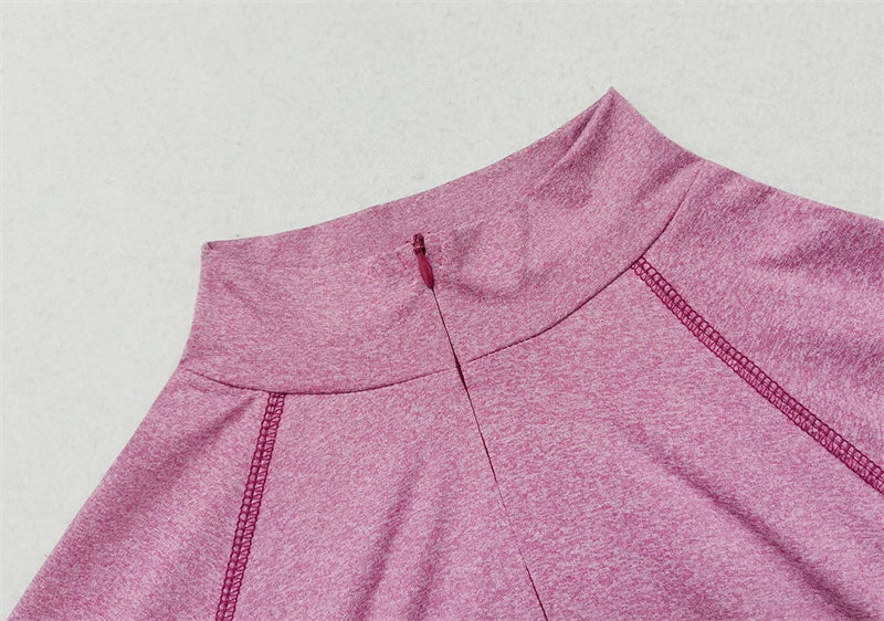 pink zippered top modest activewear