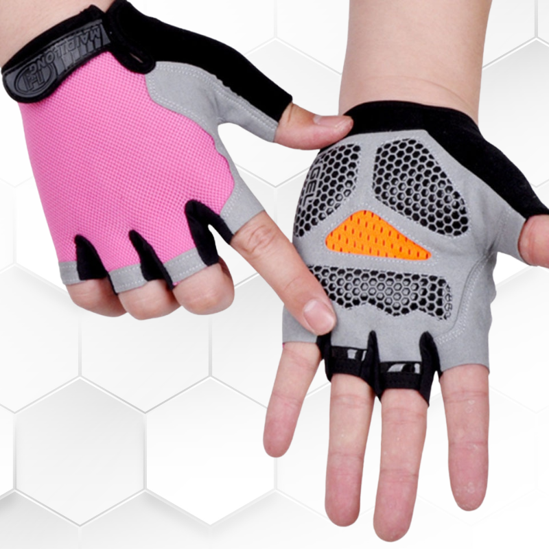 pink orange Atmosphere Cycling Gloves anti slip