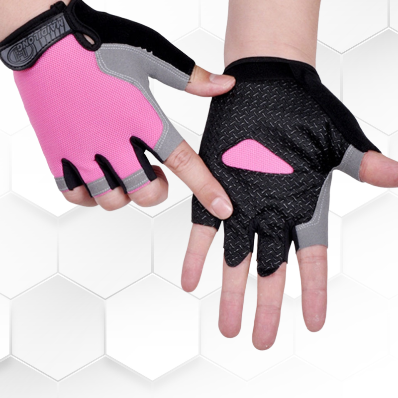 black and pink Atmosphere Cycling Gloves anti slip