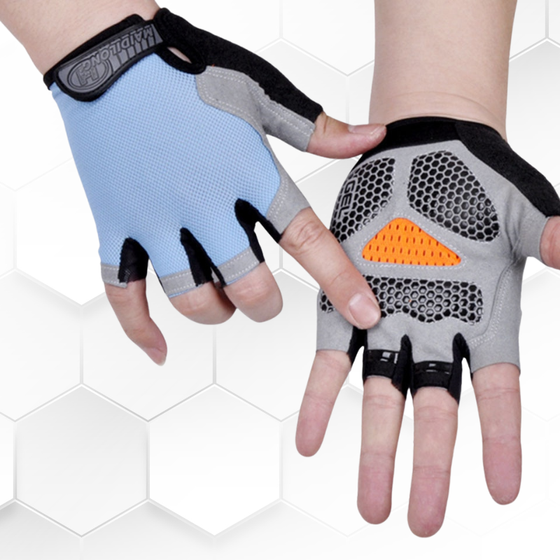 blue Atmosphere Cycling Gloves anti slip