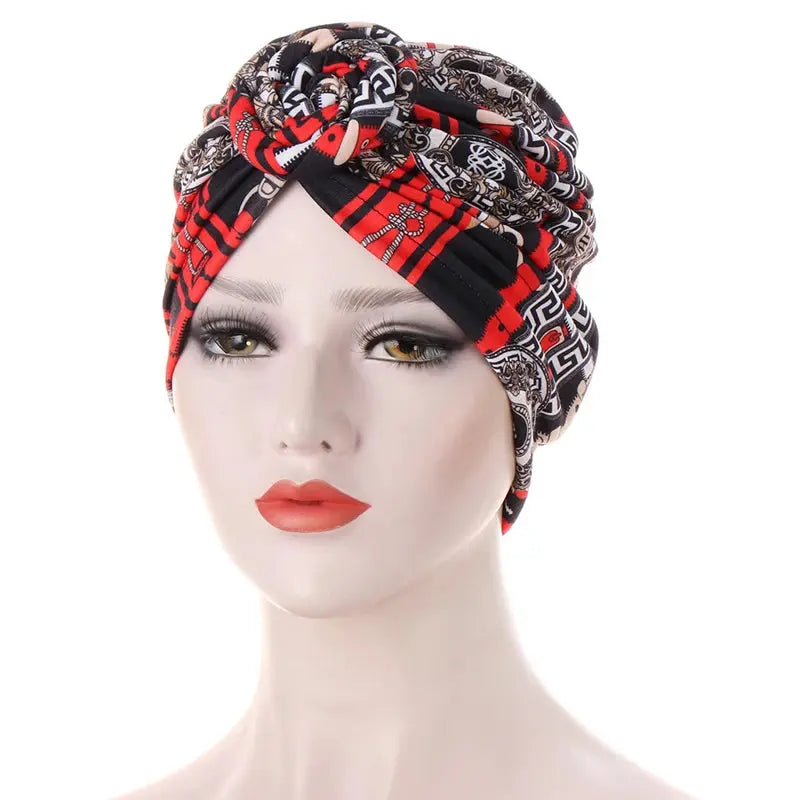 Cap Hijab- Versatile Cotton Turban Hat Style 15 Bandana