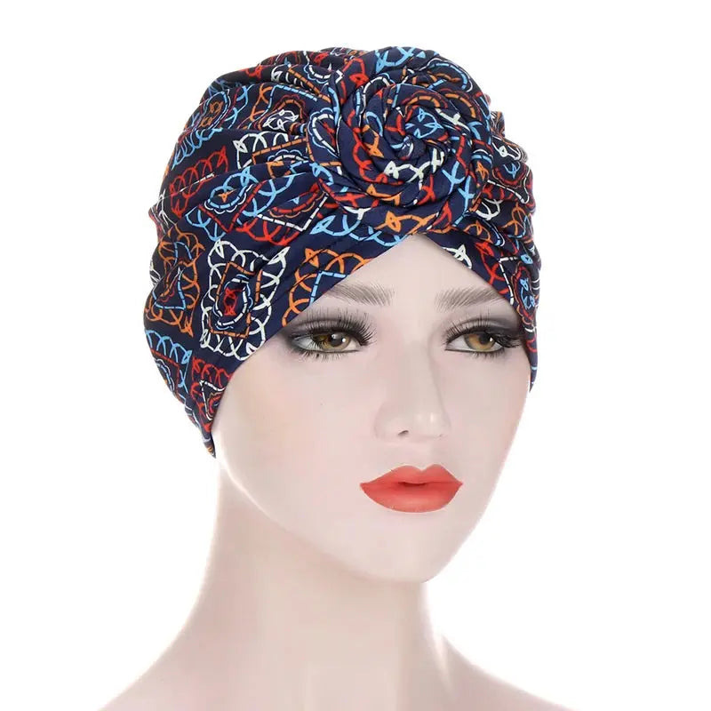Cap Hijab- Versatile Cotton Turban Hat Style 7 Bandana