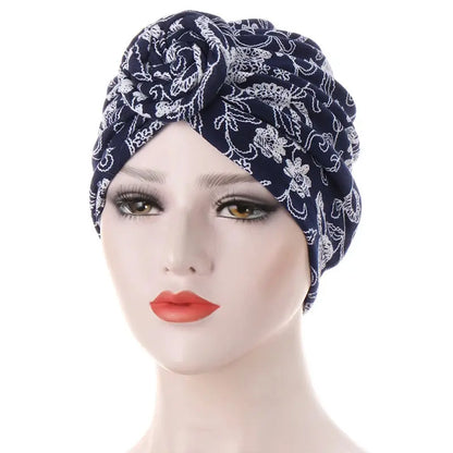 Cap Hijab- Versatile Cotton Turban Hat Style 9 Bandana