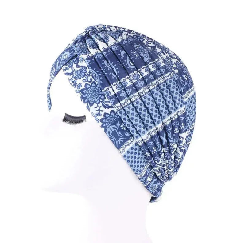 Cap Hijab- Versatile Cotton Turban Hat Style 7 Bonnet