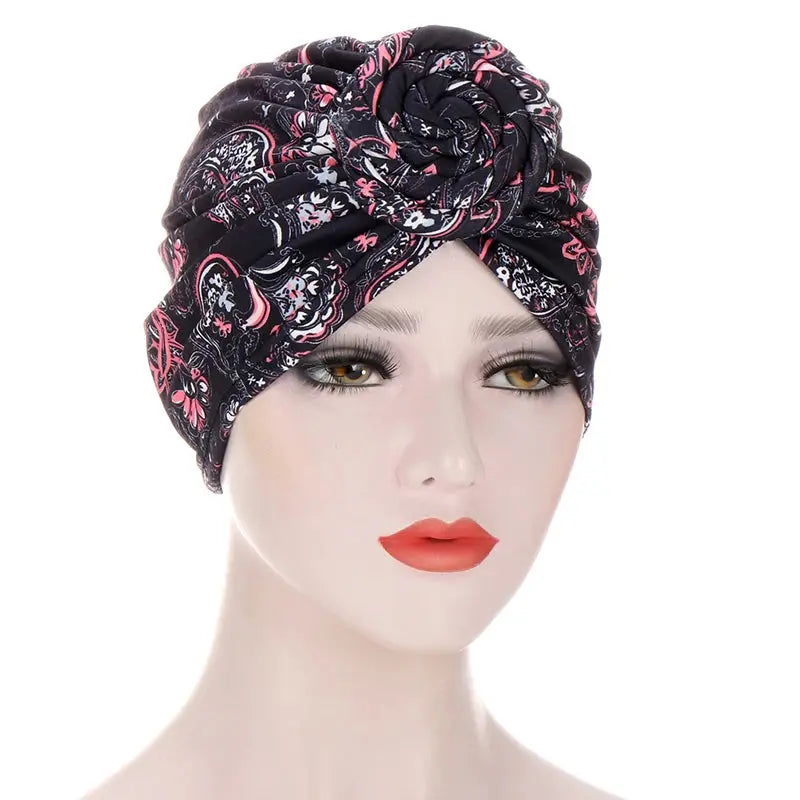 Cap Hijab- Versatile Cotton Turban Hat Style 4 Bandana