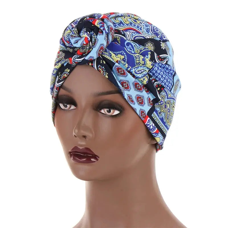 Cap Hijab- Versatile Cotton Turban Hat Style 16 Bandana