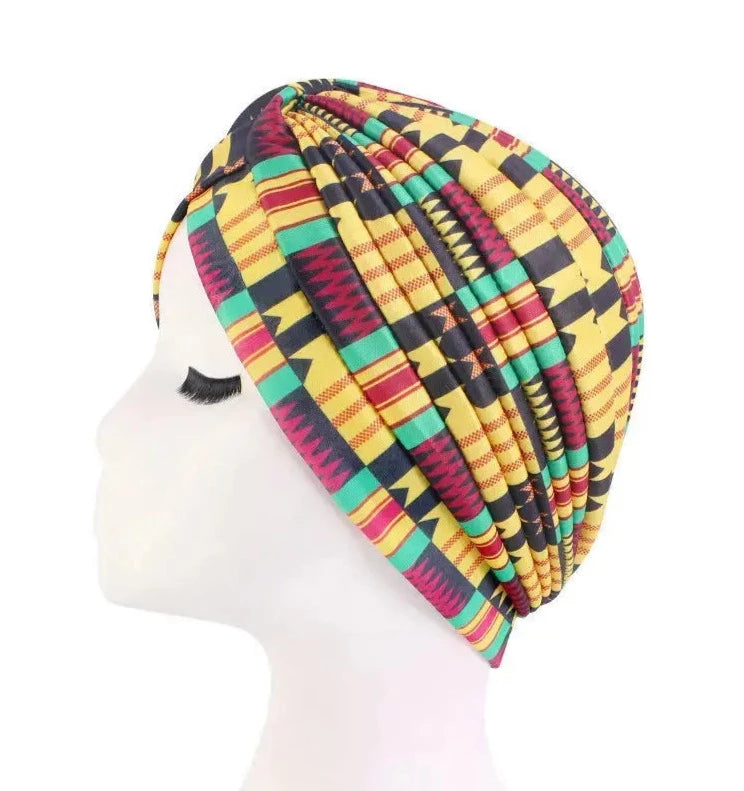 Cap Hijab- Versatile Cotton Turban Hat Style 8 Bonnet