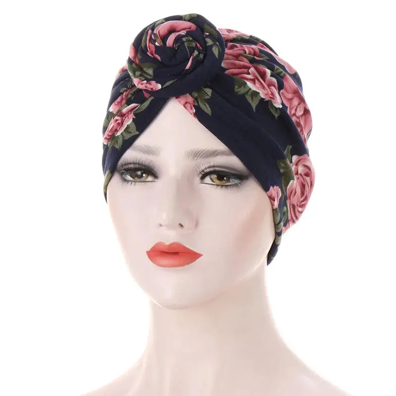 Cap Hijab- Versatile Cotton Turban Hat Style 12 Bandana
