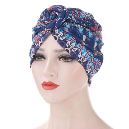 Cap Hijab- Versatile Cotton Turban Hat Style 14 Bandana