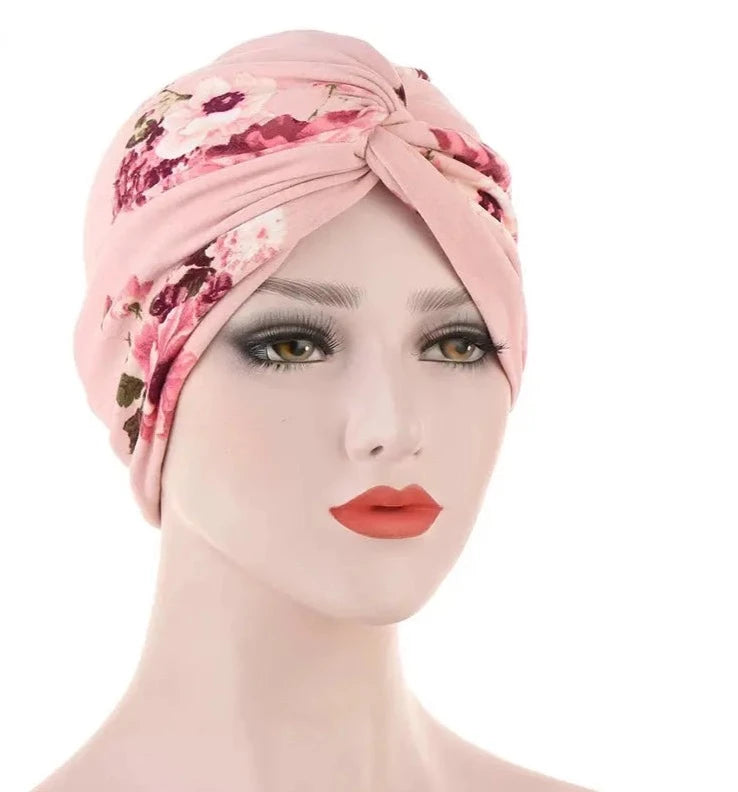 Cap Hijab- Versatile Cotton Turban Hat Style 5 Bonnet