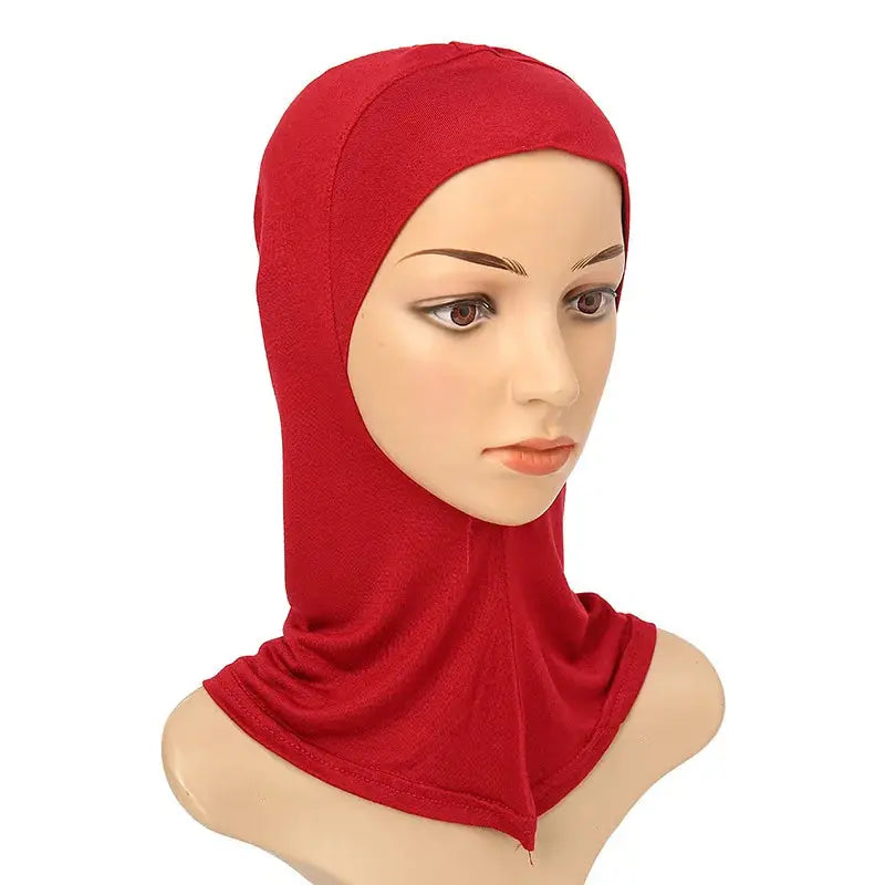 Versatile Underscarf for Women- Cotton Muslim Turban Full Cover Cap Violet