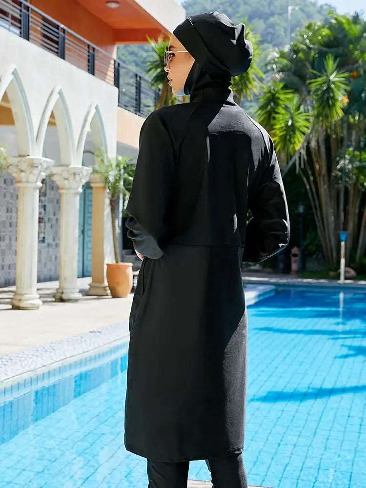 Abaya Styled Modest Swimwear-3pcs Set