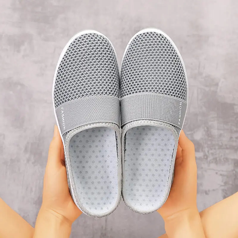 model gray airglide sneakers slip ons for women