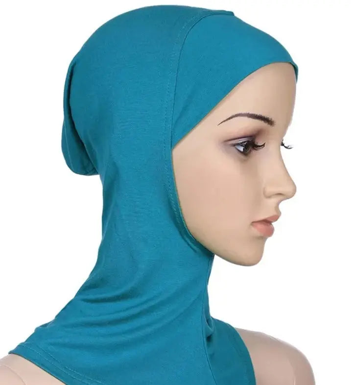 Versatile Muslim Head Scarf - Your Perfect Inner Hijab Cap or Workout Hijab Aqua