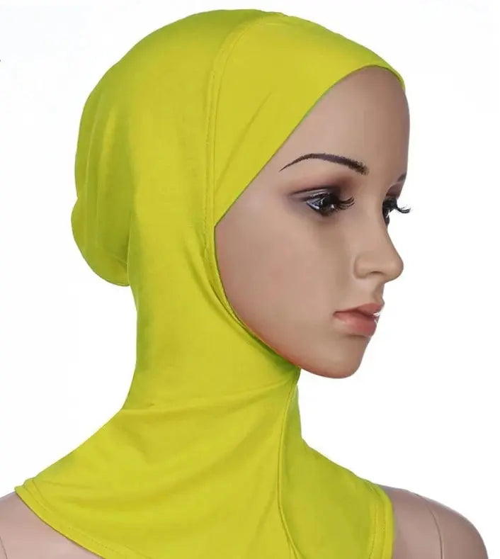 Versatile Muslim Head Scarf - Your Perfect Inner Hijab Cap or Workout Hijab Yellow