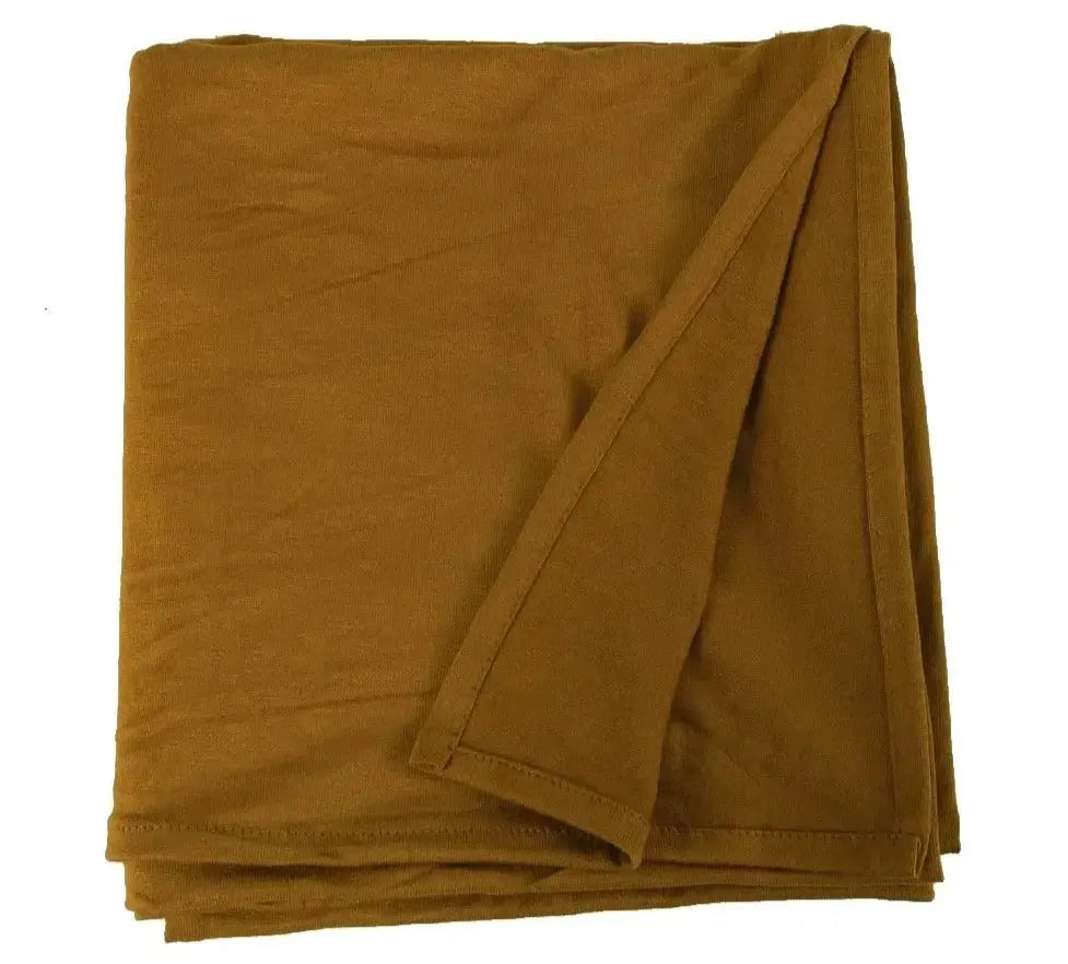 Premium Cotton Jersey Hijab Shawls with Hoop – Ultimate Style and Comfort Buckthorn Brown