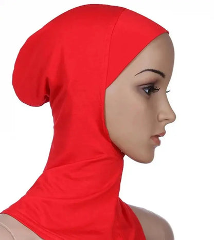 Versatile Muslim Head Scarf - Your Perfect Inner Hijab Cap or Workout Hijab Red