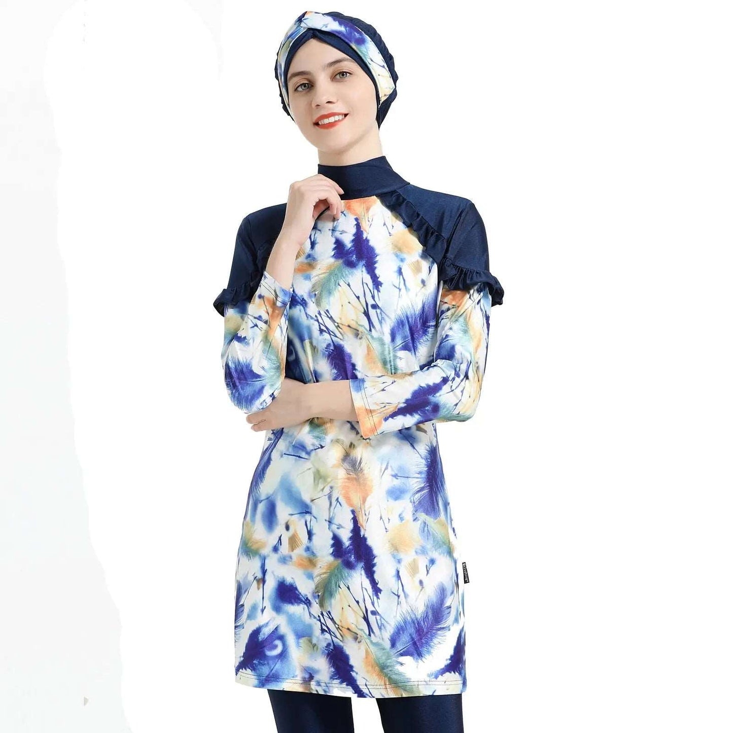 Elegant Modest Hijab Swimwear Three-Piece Set