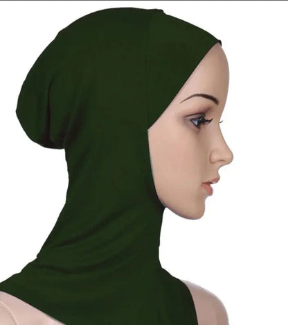 Versatile Muslim Head Scarf - Your Perfect Inner Hijab Cap or Workout Hijab Khaki Green