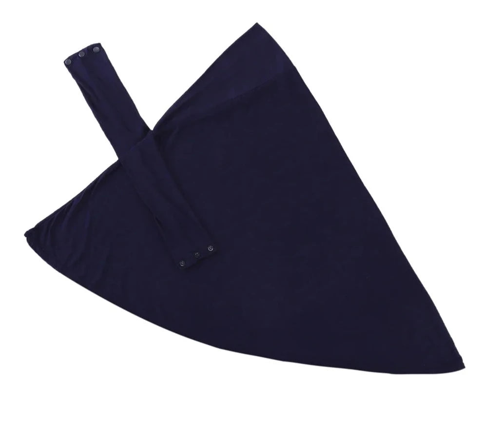 Hijab Inner Cap Adjustable with Snap navy blue
