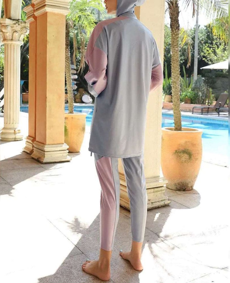 Flamingo Gray Swimsuit -3pcs