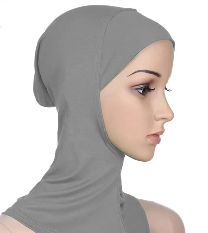 Versatile Muslim Head Scarf - Your Perfect Inner Hijab Cap or Workout Hijab Gray