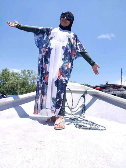 Muslim Modest Swimwear - Hijab Swimsuit Set with UV Protection 4pcs