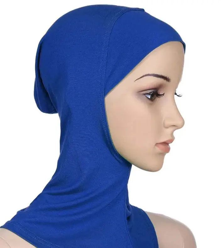 Versatile Muslim Head Scarf - Your Perfect Inner Hijab Cap or Workout Hijab Blue