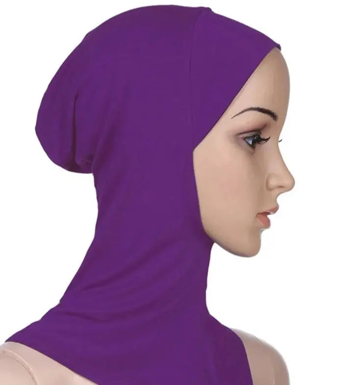 Versatile Muslim Head Scarf - Your Perfect Inner Hijab Cap or Workout Hijab Purple
