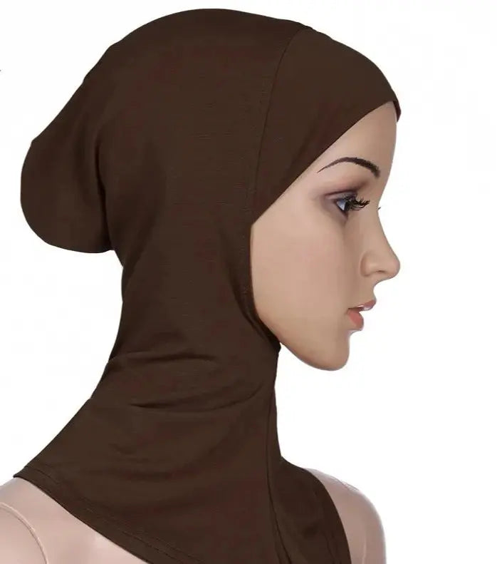 Versatile Muslim Head Scarf - Your Perfect Inner Hijab Cap or Workout Hijab Brown