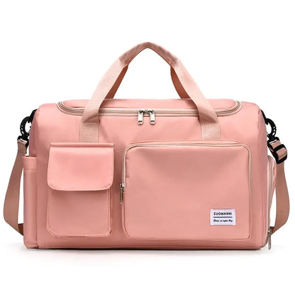 Fine Women's Large Capacity Gym Bag/Crossbody Bag Pink
