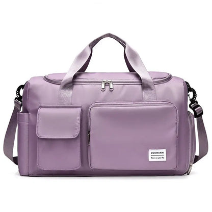 Fine Women's Large Capacity Gym Bag/Crossbody Bag Purple