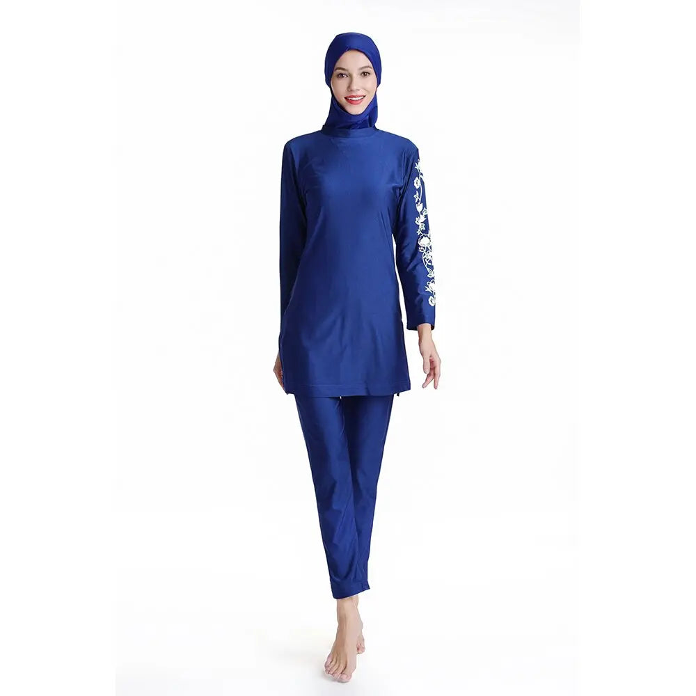 Excellency Modest Swimsuit Sets Navy Blue