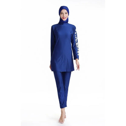 Excellency Modest Swimsuit Sets Navy Blue