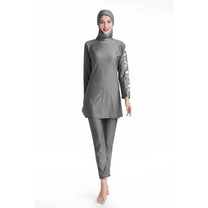 Excellency Modest Swimsuit Sets Gray