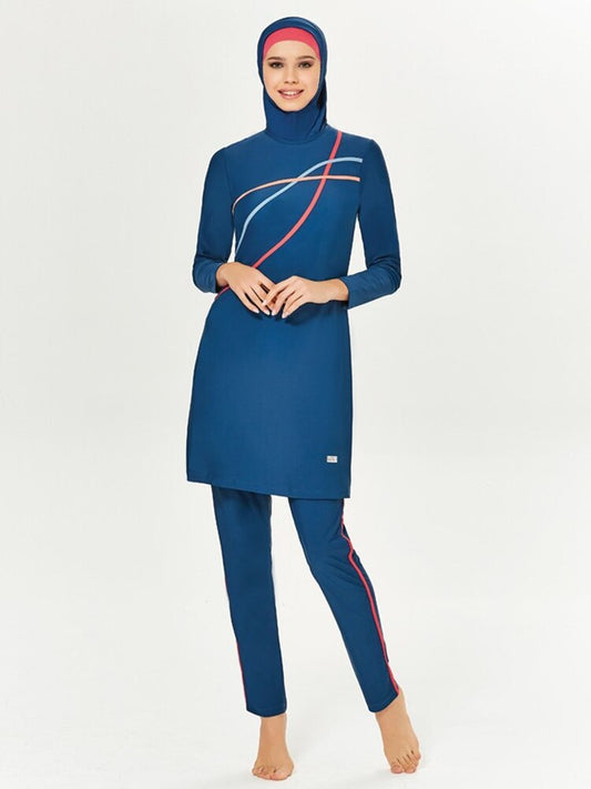 blue islamic womens swimwear