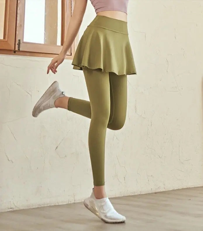 Ultra Skirted Leggings- High Waist Yoga Pants