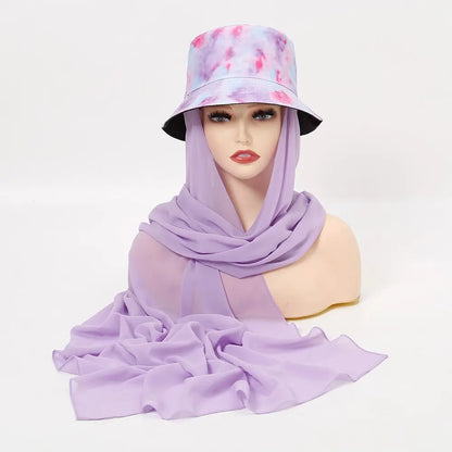 ChicDye: Fashionable Chiffon Hijab Cap Lavendar