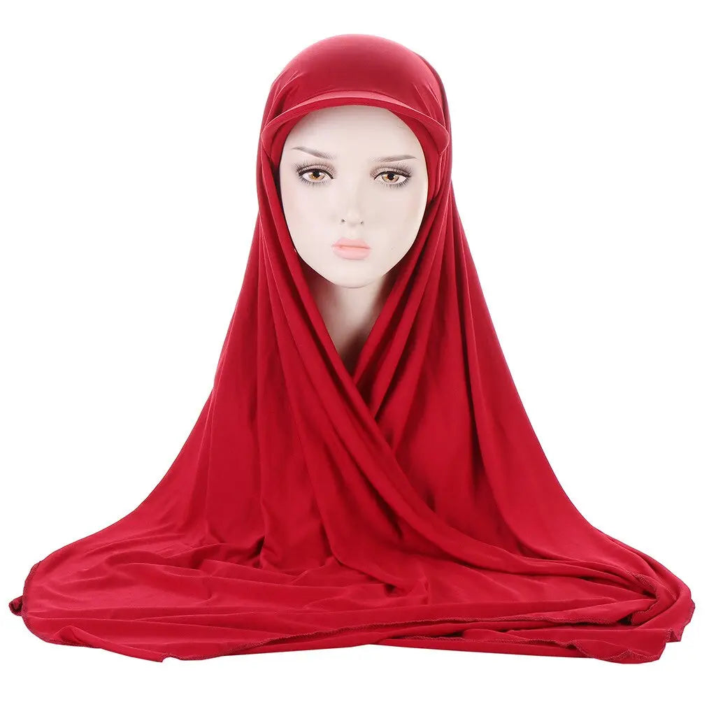 Summer Jersey Active Modest Scarf Red