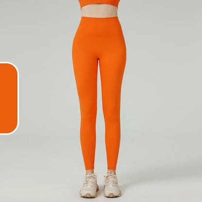 Naked Feel Seamless Yoga Leggings Orange